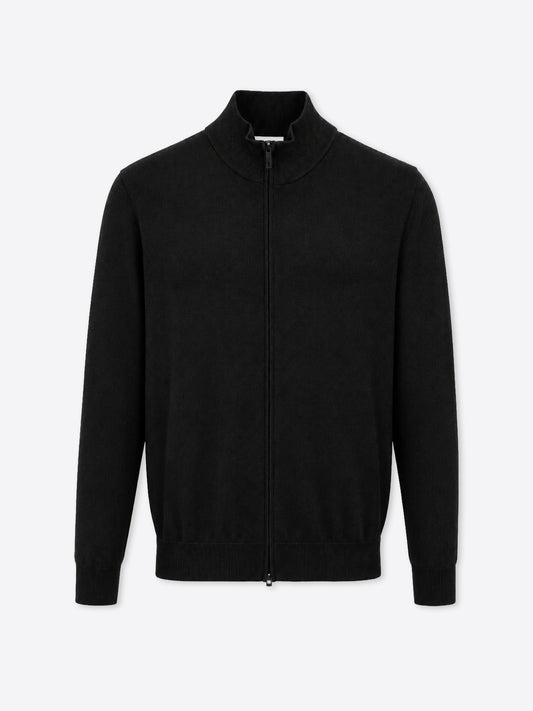 Cotton Knit Half-Zip Top Layer
