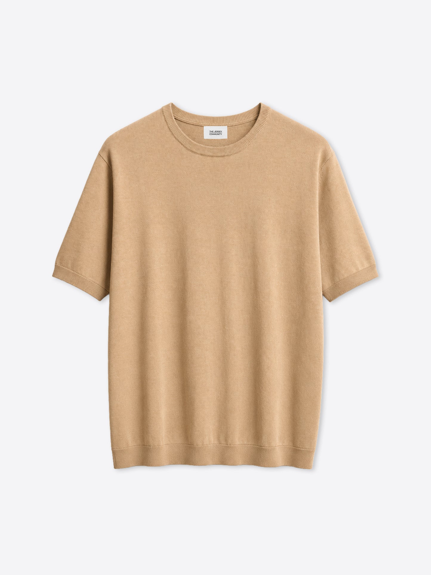 Cotton Knit Crew Neck T-Shirt Layer