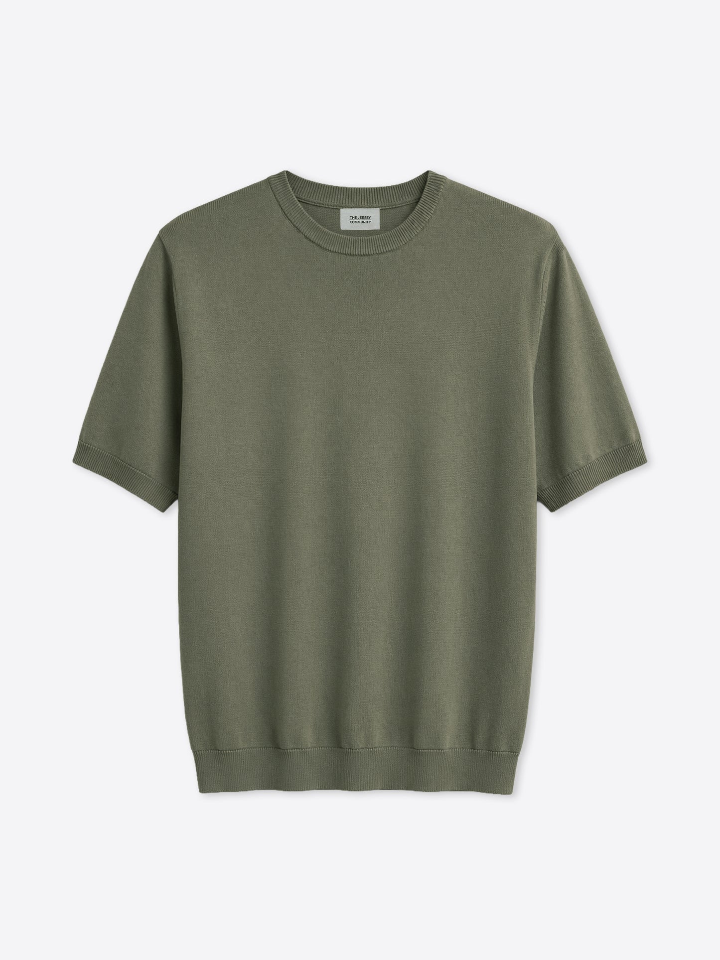 Cotton Knit Crew Neck T-Shirt Layer