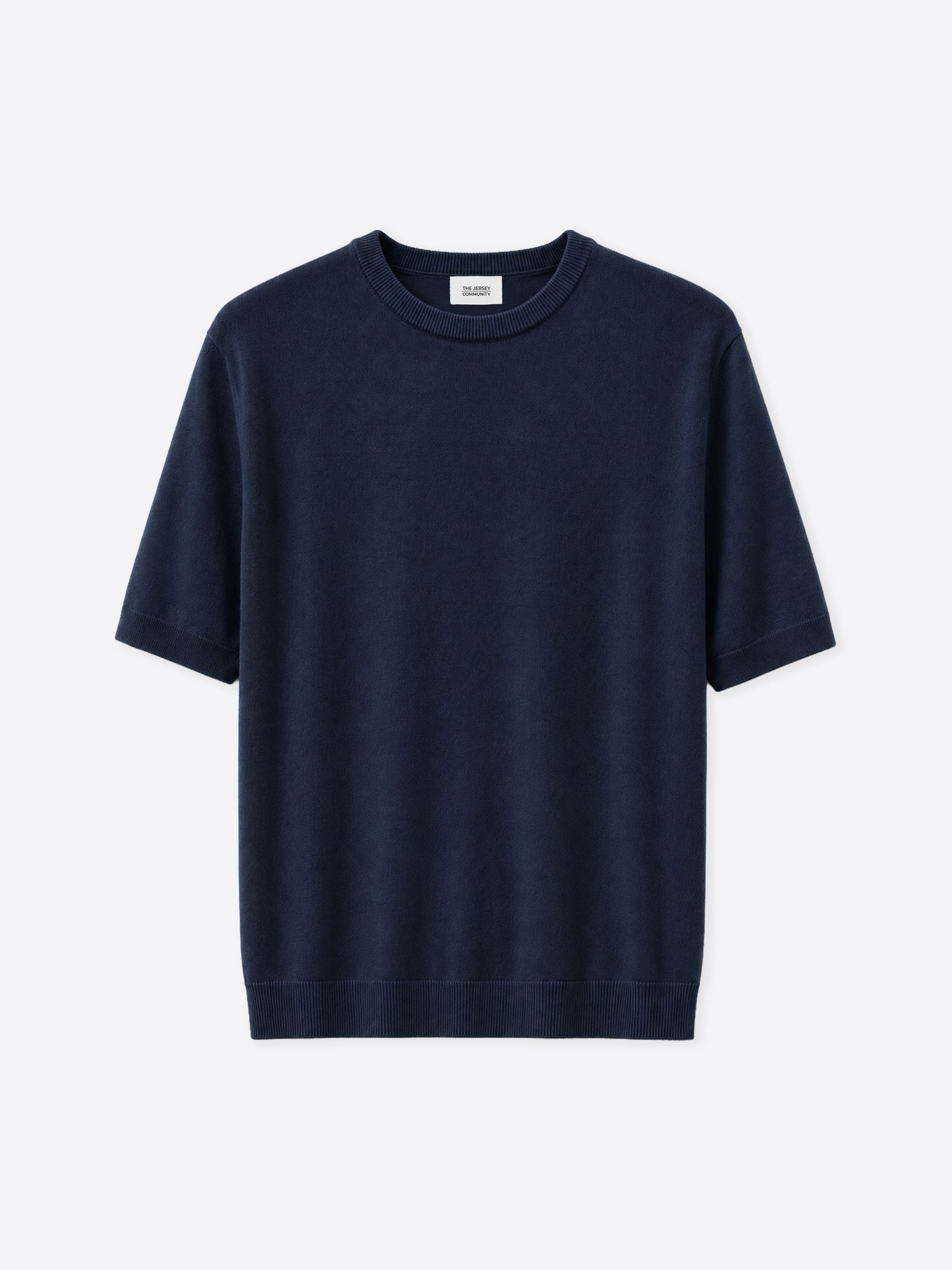 Cotton Knit Crew Neck T-Shirt Layer